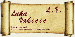 Luka Vakičić vizit kartica